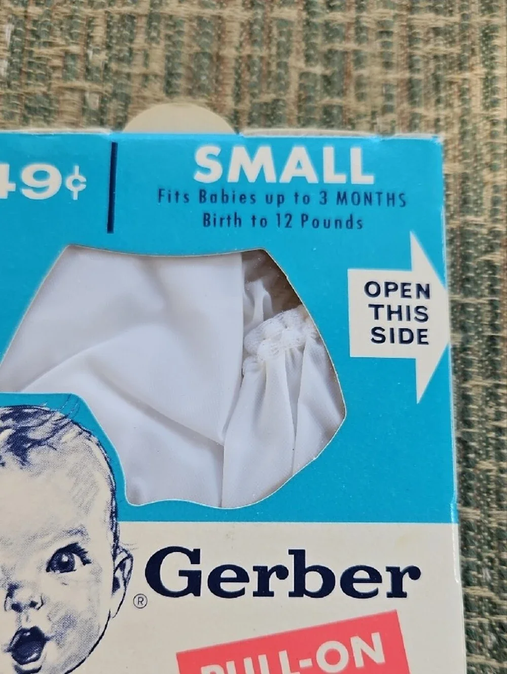 Gerber White Pull-On Baby Pants Diaper Cover - White Waterproof Small